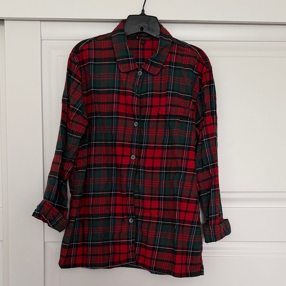 J. Crew Red and Black Plaid Flannel Shirt